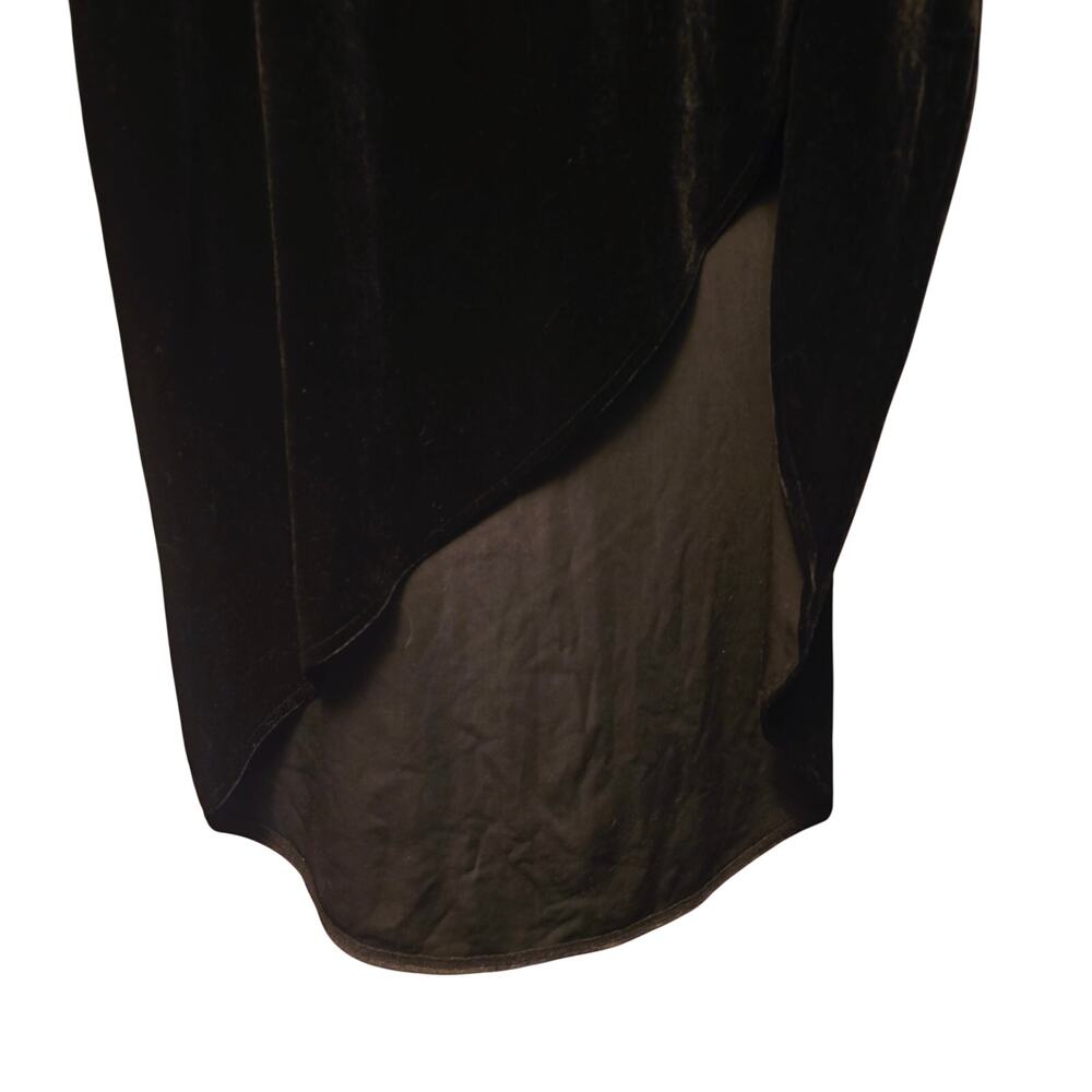 BAR 111 black velvet diagonal skirt size XXL whimsygoth darkfairy - Picture 3 of 5